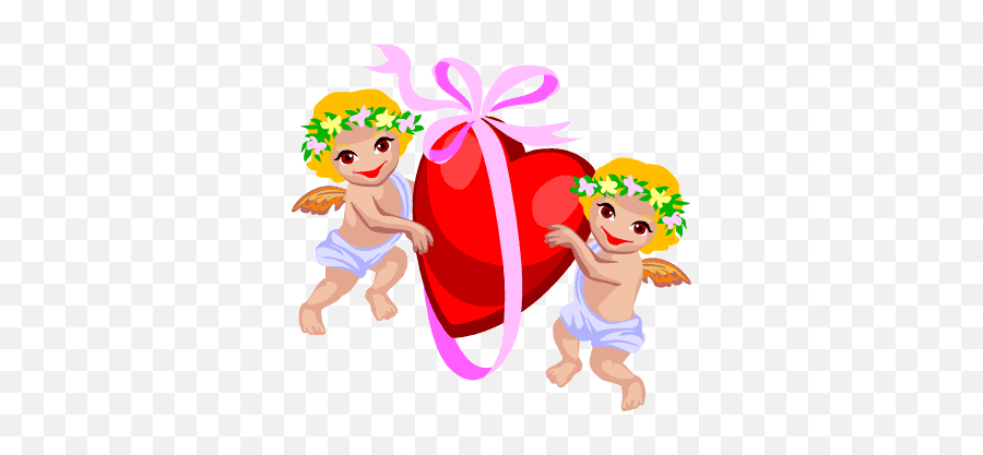 Download Valentines Day Clip Art Free Happy Valentineu0027s - Baby Cupid Girl Clipart Emoji,Small Bee Heart Emoticon