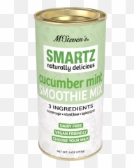 Smartz All - Natural Smoothie Cucumber Mint 9oz Round Tin Cylinder Emoji,Mint Colored Emojis