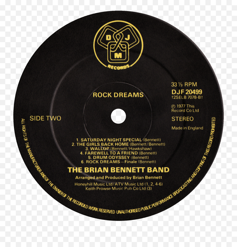 Stereo Candies Brian Bennett Band Rock Dreams 1977 - Vinyl Record Elton John Goodbye Yellow Brick Road Emoji,The Rock Emotion Printable