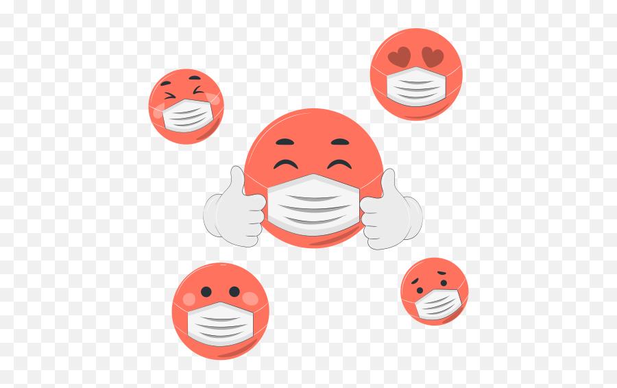 Face Mask Emoji Customizable - Happy,Digital Emoticon Head Mask