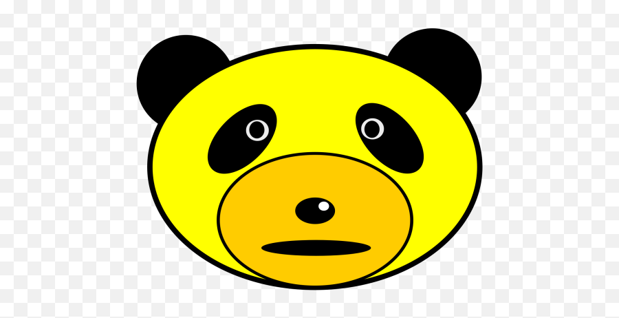 Panda Stuffed Bear Png Svg Clip Art For Web - Download Clip Panda Face Yellow Emoji,Bear With Smoke Emoji