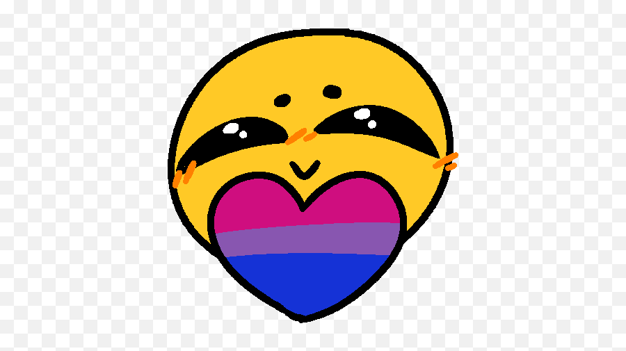 Bipride Biflag Bisexual Sticker By U200dg A Yu200d - Happy Emoji,Bi Emojis Bipride Biflag Bisexual Sticker By U200dg A Yu200d - Happy Emoji,Bi Emojis