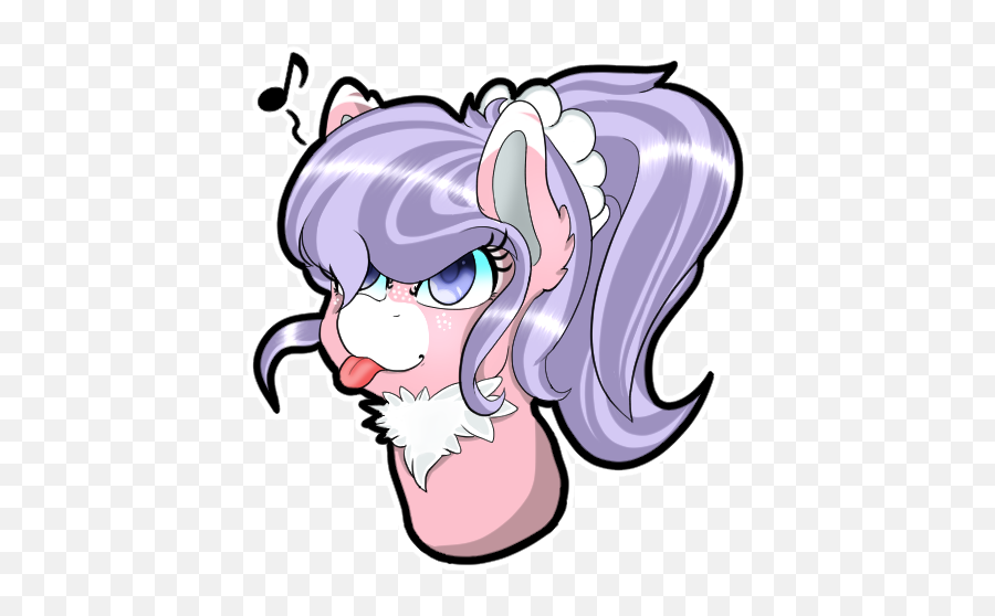 1869546 - Artistmythos Art Chest Fluff Chibi Commission Fictional Character Emoji,Simple Tongue Emoji Sticker