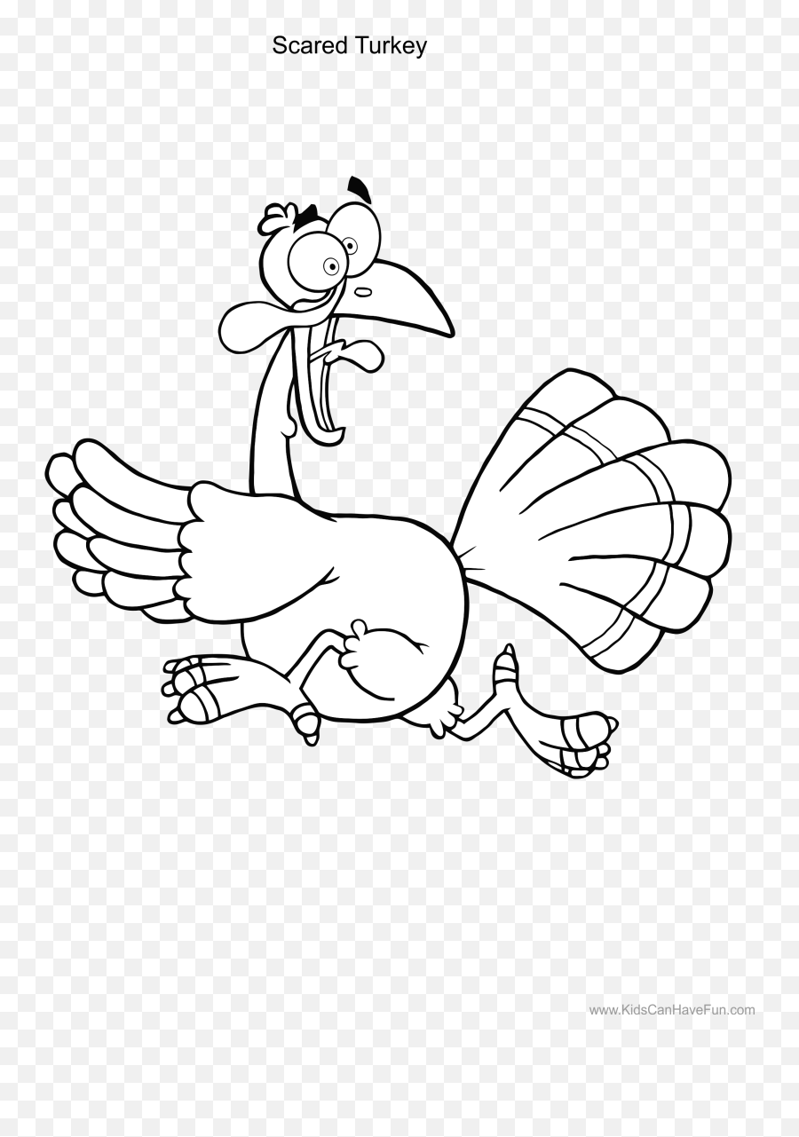Scared Thanksgiving Turkey Coloring - Scared Turkey Coloring Pages Emoji,Thanksgiving Turkey Emoji