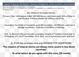 Hurricane Katrina Case Study - Natural Hazards A Level Primary And Secondary Impacts Of Hurricane Katrina Emoji,People Emotion After Hurricane Katri A