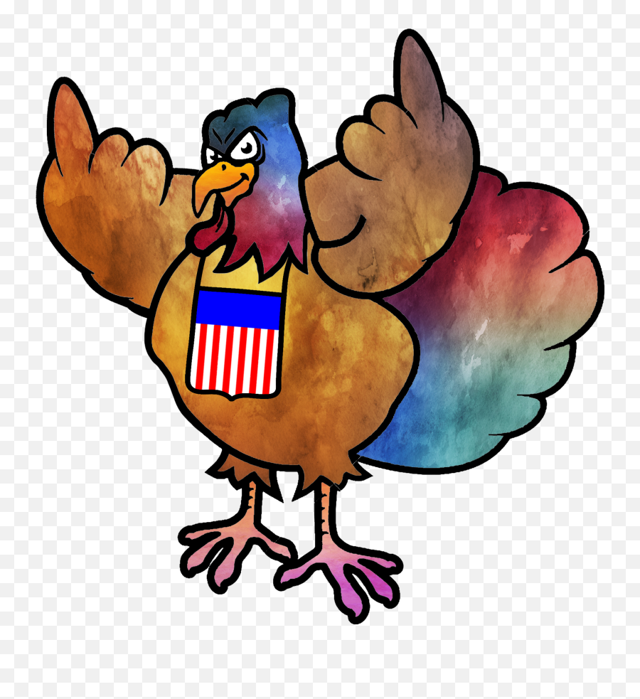 Thanksgiving - Cartoon Turkey Middle Finger Emoji,Emotions Turkeys Feel