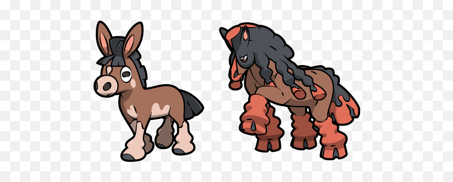 Pokemon Mudbray And Mudsdale Cursor U2013 Custom Cursor - Mudbray Pokemon Emoji,Pokemon Emotion Composer