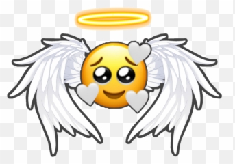 Sticker - Happy Emoji,Wings Emoticon