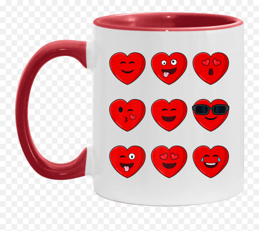 Heart Emojis Valentineu0027s Day Funny Emoticons Mug - Awesome,Fashion Emoticons