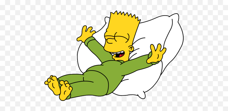 Bart Simpson Sleeping On Pillow Png Official Psds Emoji,Sleepy Emoji Pillows