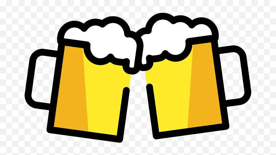 Clinking Beer Mugs Emoji - Biere Emoji,Beer Emoji