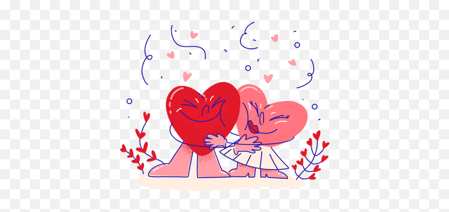 Couple Snuggle Icon - Download In Doodle Style Emoji,Two People Hugging Emoji