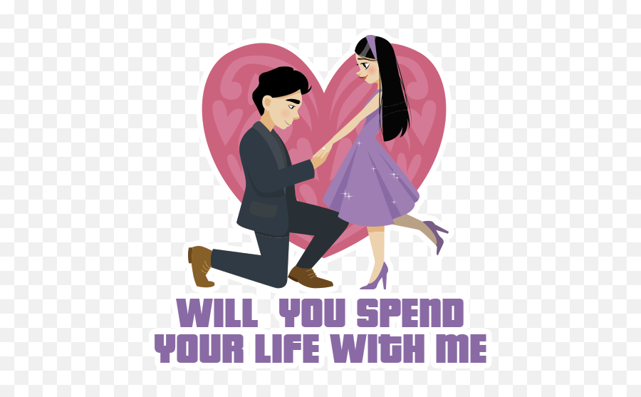Propose Couple By Marcossoft - Sticker Maker For Whatsapp Emoji,Couple Dancing Emoji