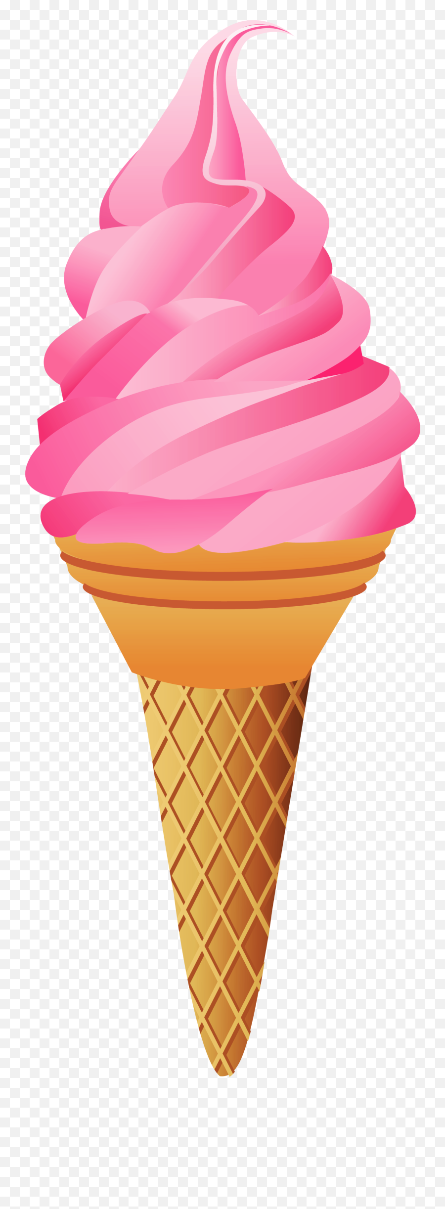 Gelato Ice Cream Frozen Yogurt Flavor - Strawberry Ice Cream Clipart Png Emoji,Frozen Yogurt Emoji