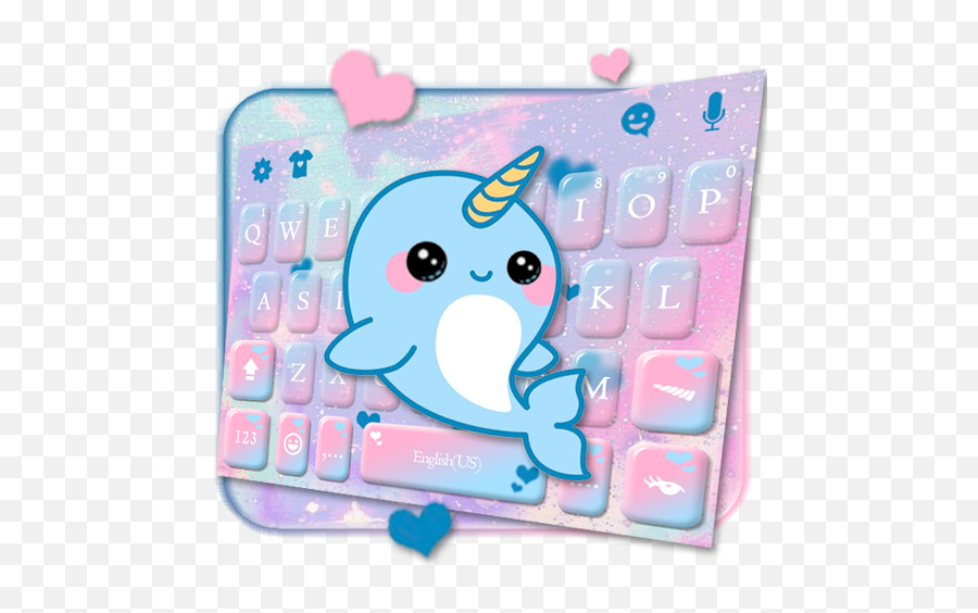 Lovely Unicorn Whales Keyboard Theme 60 Download Android - Girly Emoji,Download Emoticon Lucu