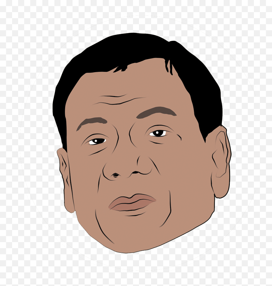 Download Head Philippines Cheek Duterte - Duterte Face Png Emoji,Duterte Emoticon