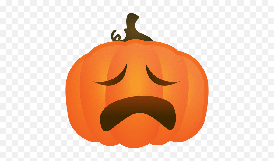 Crying Halloween Pumpkin - Transparent Png U0026 Svg Vector File Laughing Halloween Pumpkin Emoji,Pumpkin Pie Emoji