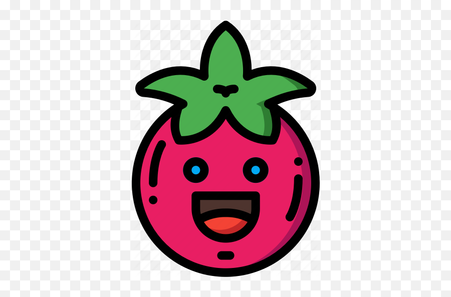Fruit Happy Salad Smiley Tomato - Dot Emoji,Tomato Head Emoticon