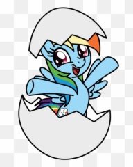 Artist Needed Cute Dashabetes Egg Hatching Rainbow - Fictional Character Emoji,Egg Stickers Emoji
