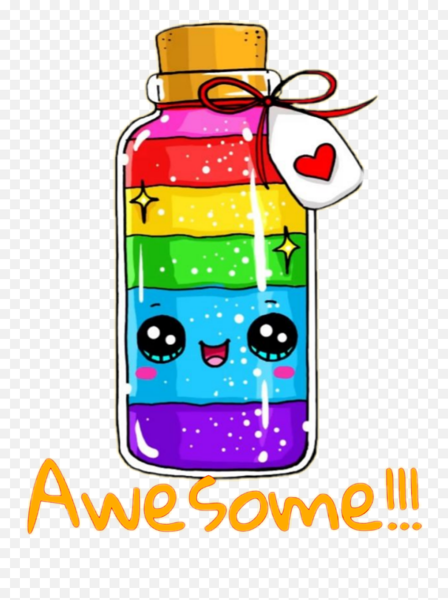 The Most Edited - Draw So Cute Rainbow Bottle Emoji,Emojis En Png Icreibles