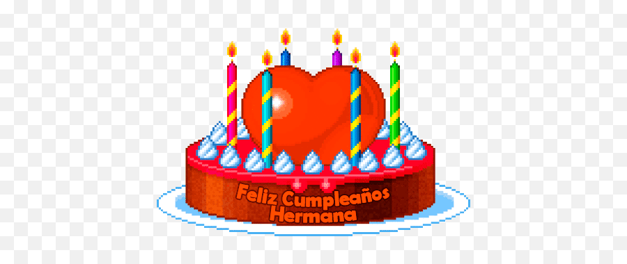 Feliz Cumpleaños Hermana Gifs 40 Cartas Animadas - Happy Birthday Mom Cake Gif Emoji,Emojis Hambriento