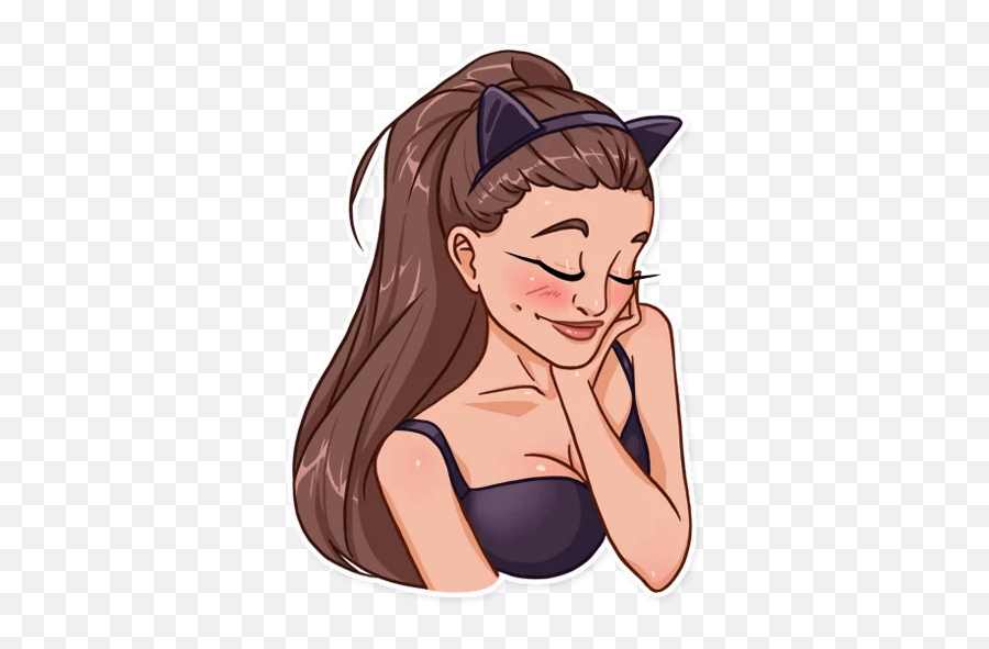 Ariana Grande - Telegram Sticker Ariana Sticker In Telegram Emoji,Ariana Grande Emoji