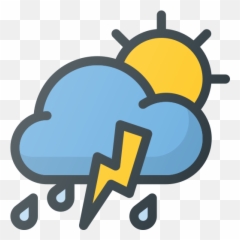 Weather Forcast Storm Rain Thunder Day Free Icon Of - Snowing Icon Emoji,Tempest Shadoow Emoticon