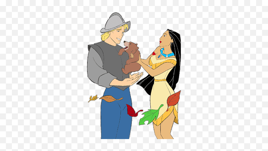 Pocahontas - Pocahontas And John Smith Clipart Emoji,Name A Disney Movie With Emojis Pocahantus