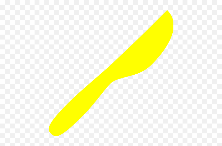 Yellow Knife Icon - Free Yellow Utensil Icons Yellow Knife Clip Art Emoji,Yellow Emoticon With Knife