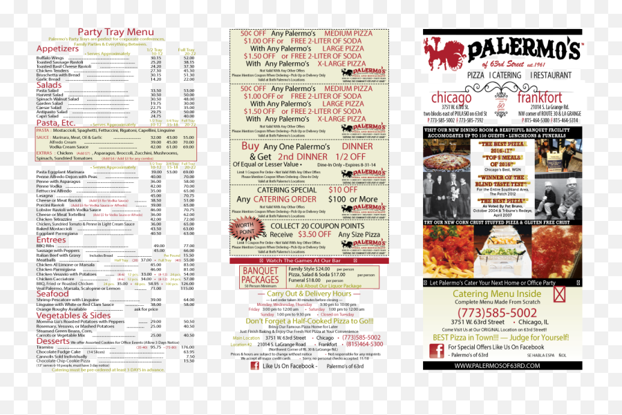 Download Palermos Of 63rd Chicago Pizza And Italian - Sachpizza Sach Pizza Prishtine Menu Emoji,Emojis Gordas Png