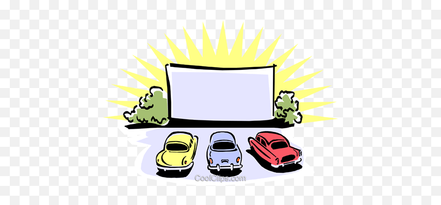 Download Drive - In Movie Theatre Royalty Free Vector Clip Art Drive In Movie Clip Art Emoji,Theatre Emoji