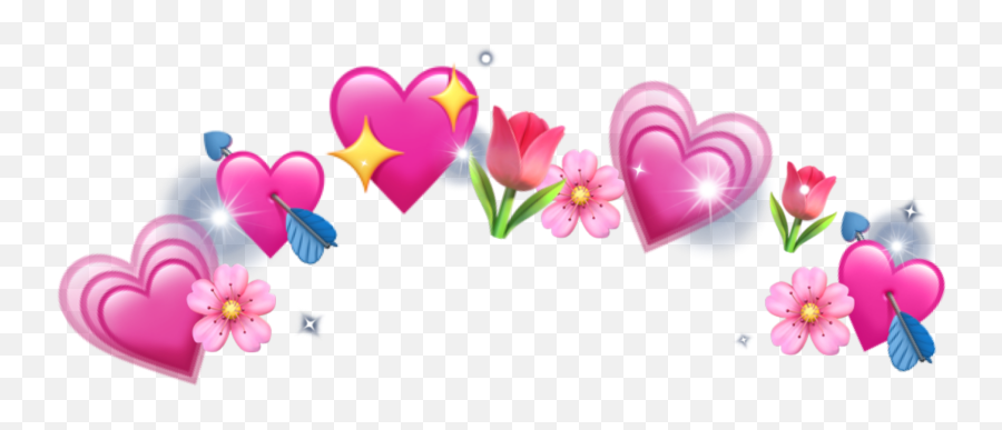 Pink Aesthetic Emojis Hearts Sticker - Hearts Above Head Emoji ...