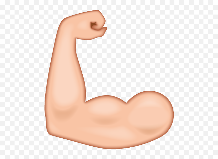 All Of The Muscle Flex Emoji - Transparent Arm Muscle Emoji,Flexarm Emoticon