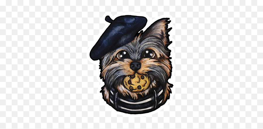 Sadie Pie Designs Pet Portrait Artist Emoji,Puppy Yorkie Emoticon