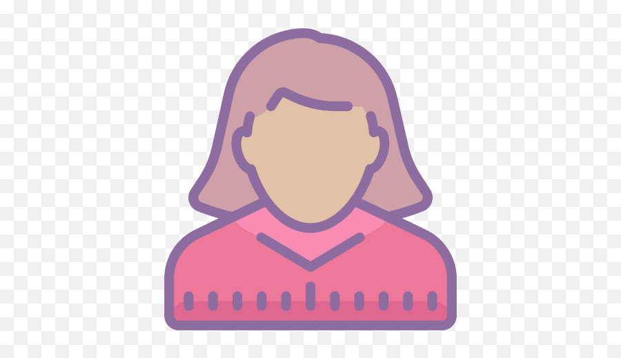 Icono De Usuario Mujer Tipo 4 De La Piel Estilo Cute Color - Portable Network Graphics Emoji,Como Cambiar El Color De Piel En Emojis De Facebook