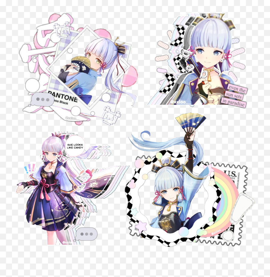 Discover Trending Ayaka Stickers Picsart - Fictional Character Emoji,Dragalia Emojis