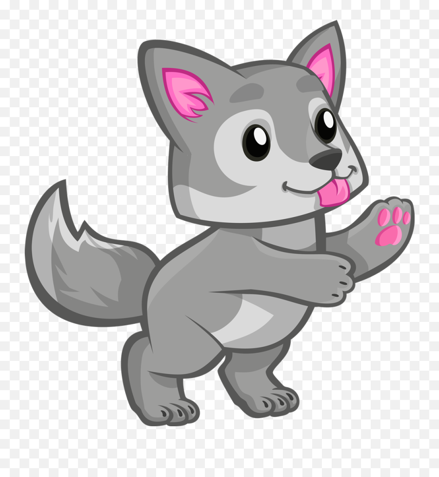 Free Cute Werewolf Cliparts Download - Cute Grey Wolf Clipart Emoji,Werewolf Emoji