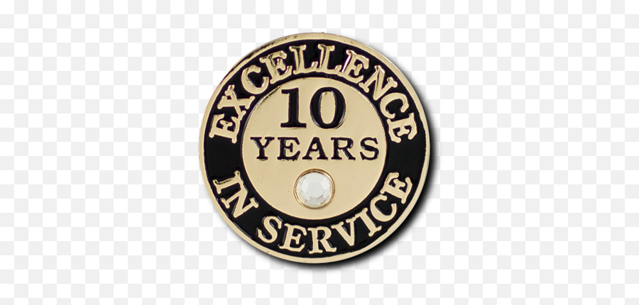 Excellence In Service 10 Year Pin Emoji,Fourleaf Email Emoticon For Subject Line