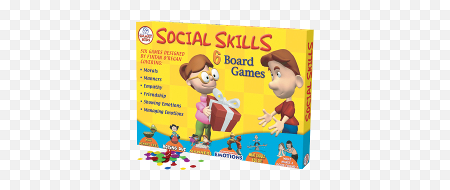 Six Social Skills Boardgames In One - Social Skills Smart Kids Emoji,Acting On Emotions