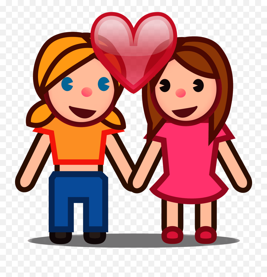 Open - 2 Girls In Love Clipart Emoji,Couple Emoji Png