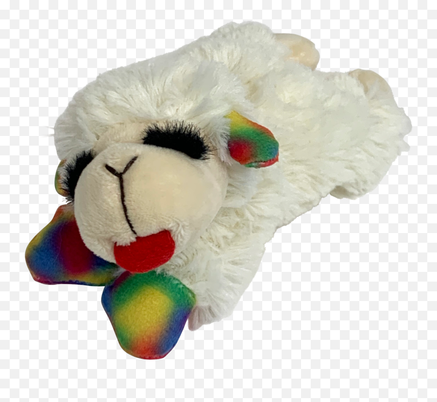 Multipet Plush Lamb Chop Dog Toy Small Bold Colors Emoji,Braves Chop Emoticon