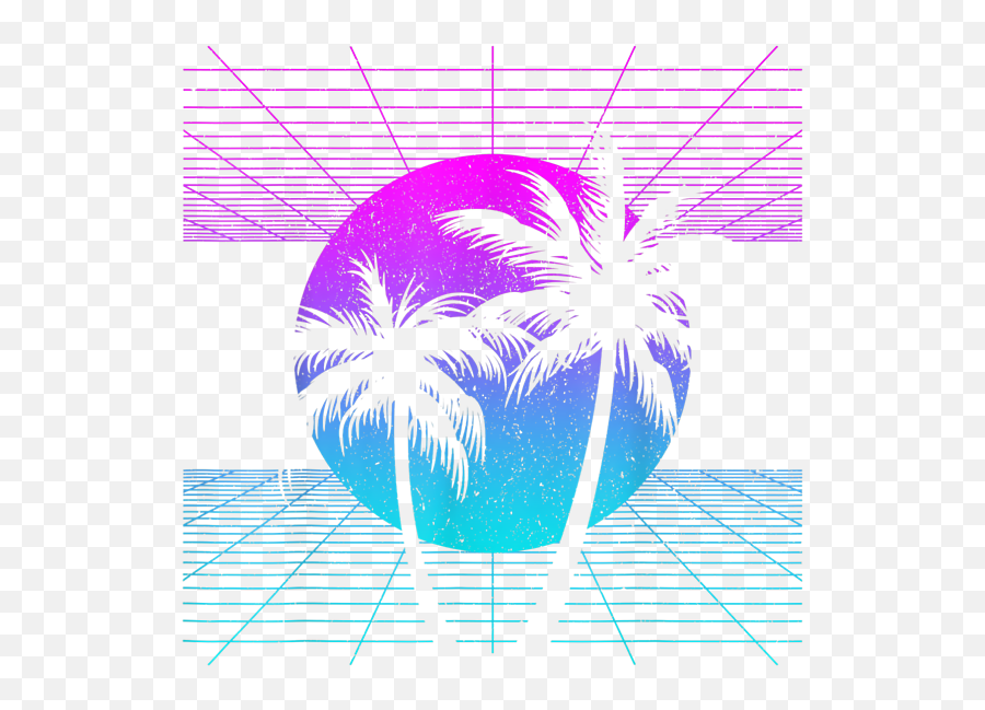 Beach Style Eighties 80s 90s Retro Sunset Palm Trees Gift Greeting Card Emoji,Palm Tree Beach Emoji