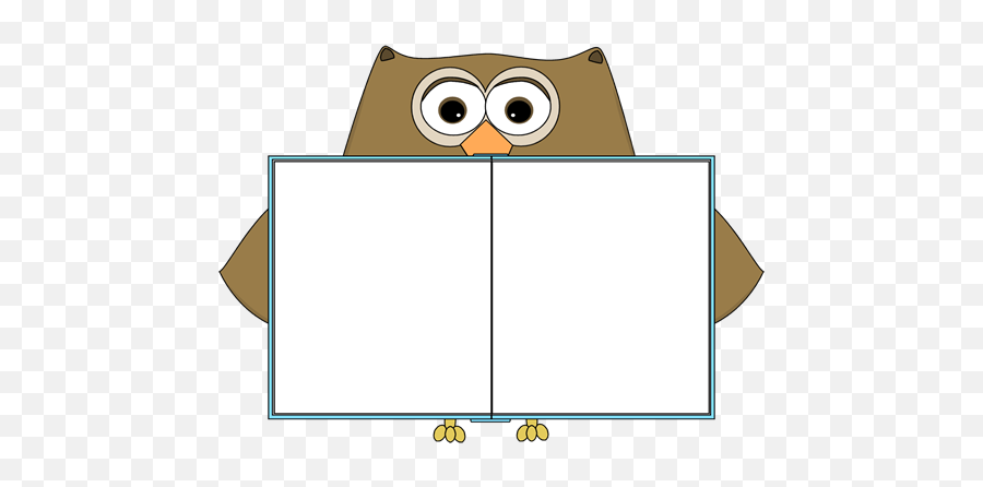 Open Book Owl Holding A Book Clip Art Owl Holding A Book - Open Book Cartoon Background Emoji,Open Book Emoji