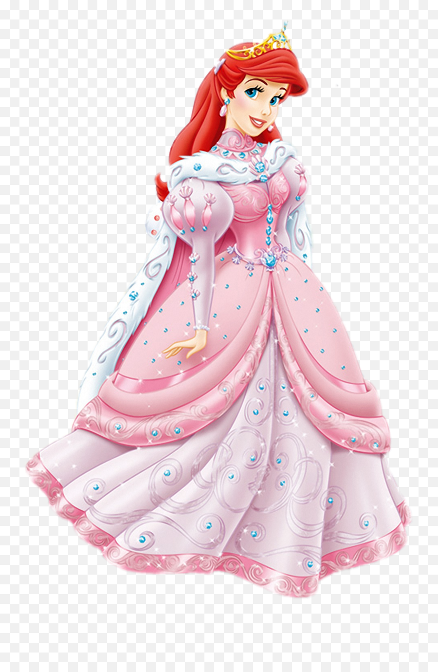 Princess Ariel - Ariel Disney Princess Gown Emoji,Disney Emoji Fabric