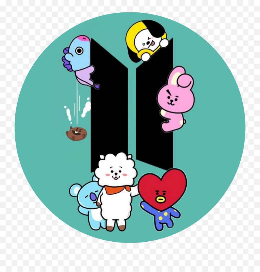 Bts Bt21 V Jimin Jungkook Jin Rm Sticker By Mirae - Bt21 Duvar Kad Emoji,Bts Animal Emojis