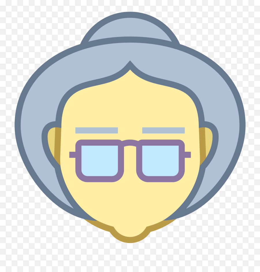 This Is An Image Of An Elderly Lady - Silhueta Vovó Png Emoji,Old Lady Old Man Emoji