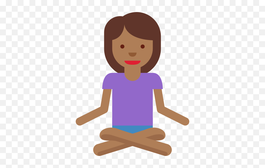 Woman In Lotus Position Emoji - Happy,Lotus Emoji