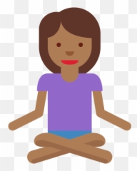 Woman In Lotus Position Emoji - Happy,Lotus Emoji