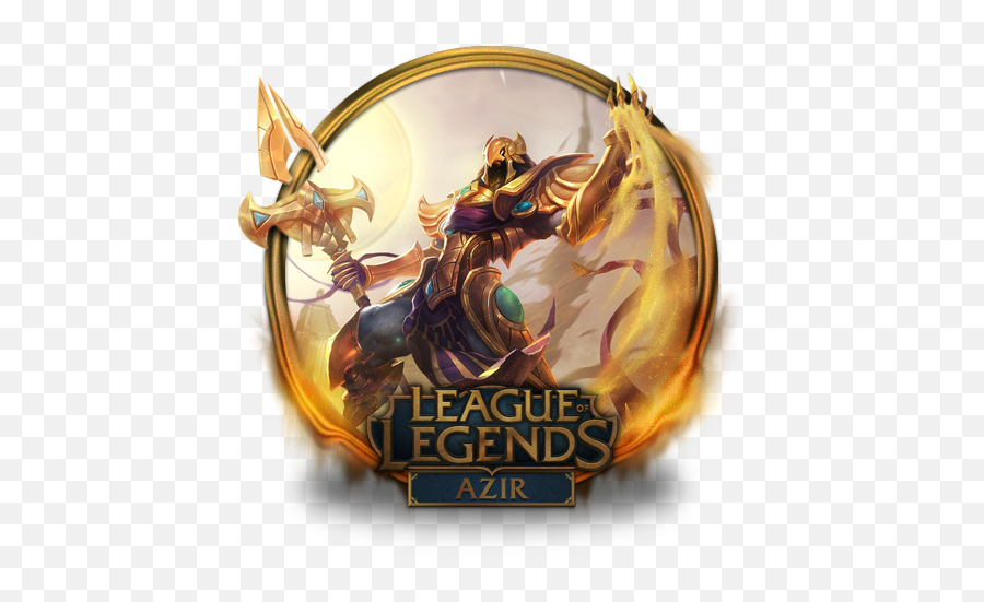 Azir Icon League Of Legends Gold Border Iconset Fazie69 - Champs League Of Legend Mid Emoji,Gnar Emoji