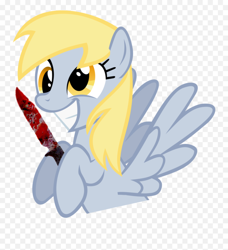 Bloody Knife Derpy Hooves Female Knife Mare Pegasus - My Little Pony Derpy Cute Emoji,Bloody Knife Emoji